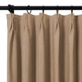 thumbnail image 4 of TWOPAGES Pinch Pleat Curtain Light Filtering Drape Home Decoration for Living Room, 1 Panel, 52"x96", Tan, 4 of 6