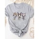 thumbnail image 3 of Camiseta con estampado de dibujos animados de dinosaurios y amor, ropa de verano de manga corta para mujer, camiseta básica gris, camiseta gráfica de moda, 3 of 5