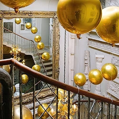 PartyWoo Globos de Oro, 6 piezas Decoraciones Doradas para Fiestas, 22 Pulgadas Globos de Partywoo PartyWoo