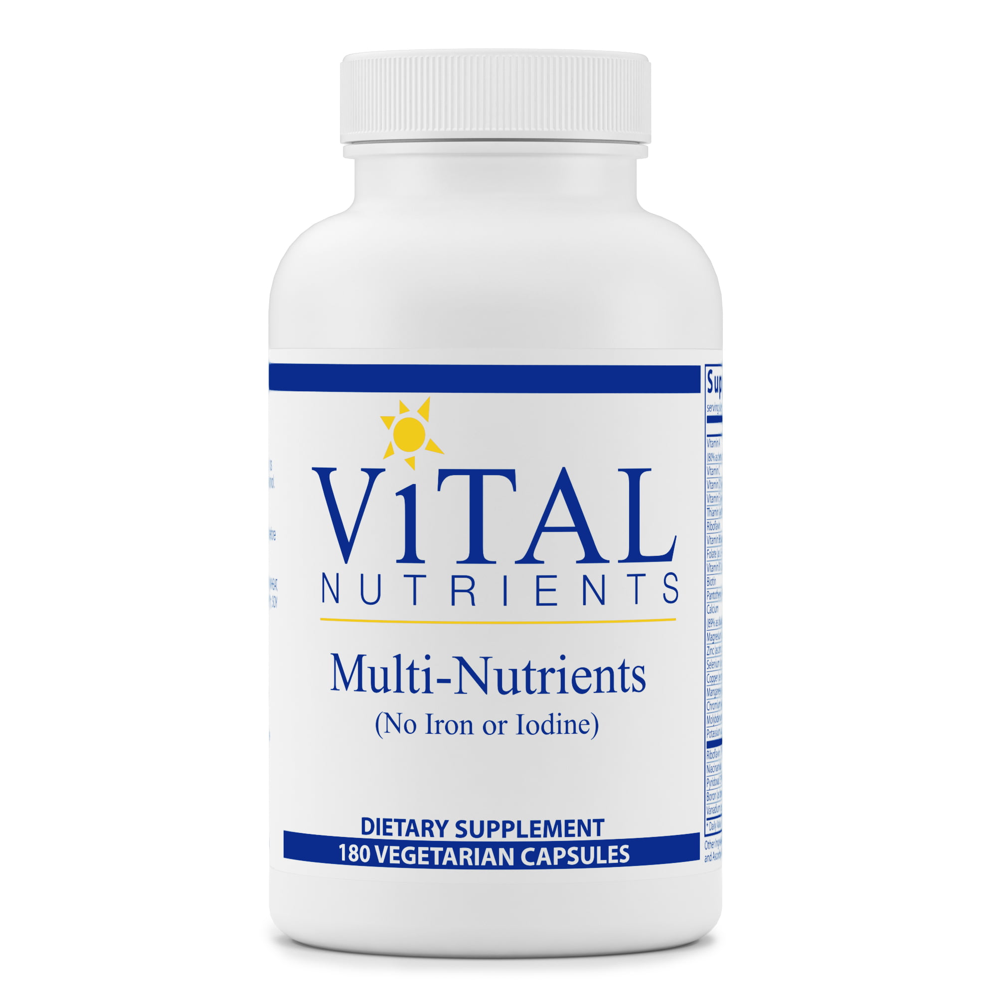 Vital Nutrients - Multi-Nutrients (No Iron or Iodine) - Comprehensive ...
