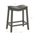 thumbnail image 2 of Gymax Set of 2 Saddle Bar Stools Counter Height Kitchen Chairs w/ Rubber Wood Legs, 2 of 8