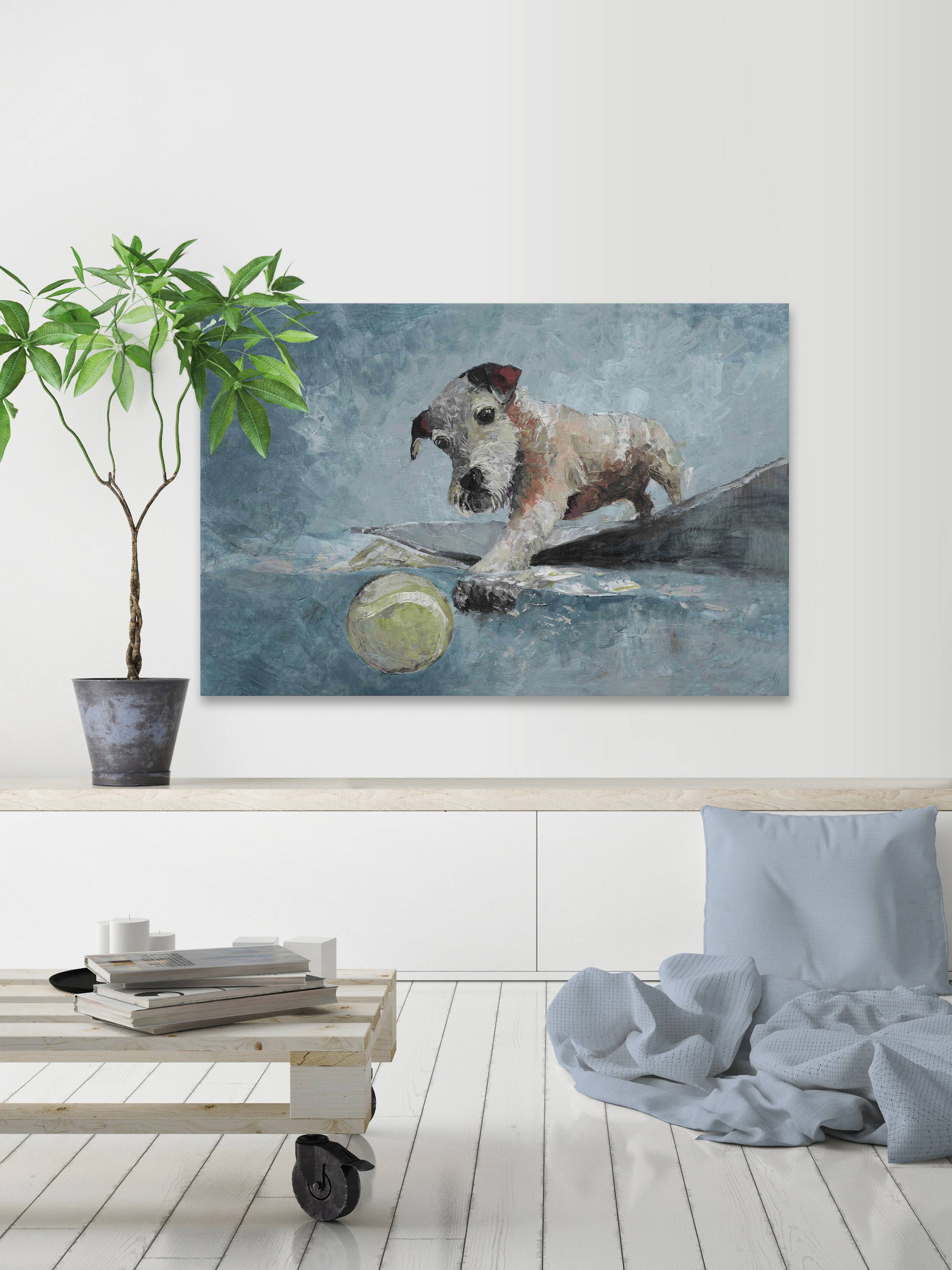 Marmont Hill Fetch That Ball Canvas Wall Art