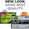 thumbnail image 2 of Natural Oil Blotting Sheets for Face with Bamboo Charcoal - 2pk/200 Makeup Friendly Oil Absorbing Sheets for Face - Blotting Papers for Oily Skin - Perfect for Keeping in Purse - Oil Control Film, 2 of 12