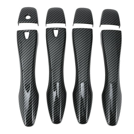 Unique Bargains Exterior Door Handle Cover Trim Door Handle Cover for Nissan Altima 2013-2018 Carbon Fiber Black ABS 1 Set