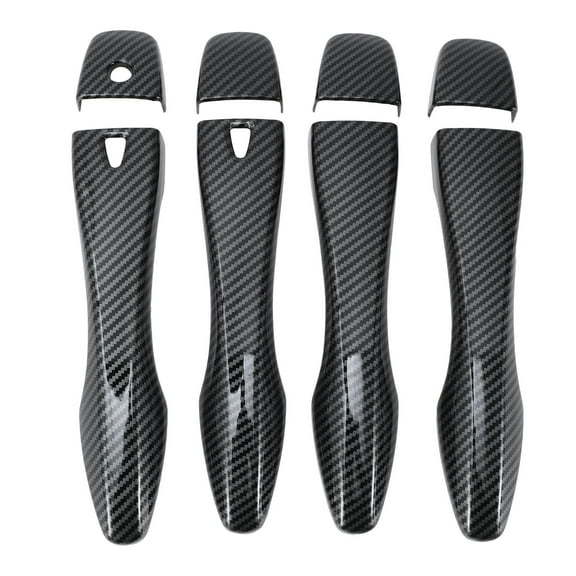 Unique Bargains Exterior Door Handle Cover Trim Door Handle Cover for Nissan Altima 2013-2018 Carbon Fiber Black ABS 1 Set