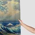 thumbnail image 3 of Orinice Wave Bathroom Decor Set Colorful Luxurious Graphic Print Polyester Fabric Shower Curtain Set with Hooks 60x72, 3 of 7