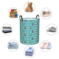 thumbnail image 4 of Fotbe Gnomes Holding Fruits Cesto de Ropa con Asas, Cesto Impermeable de Gran Capacidad, Bolsa de Lavado para Dormitorio, Cesto de Ropa con Ruedas y Asas-Medium, 4 of 6