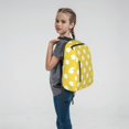 thumbnail image 6 of Fuzoiu Yellow And White Polka Dot Print Lightweight Daypack,Weekender Bag for Men and Women, Travel Backpack with Padded Straps for School, Travel & Work, 6 of 7