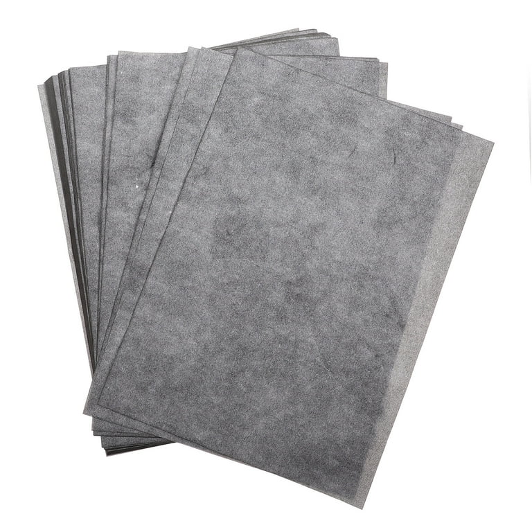 100 Sheets A4 Carbon Paper, Black Carbon Transfer Tracing Paper for Paper,  Metal