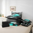 thumbnail image 4 of Erosebridal Glitter Lips Bedding Sets Twin Size,Bling Sparkling Comforter Sets with Sheets,Grey Teal Bed in a Bag Twin size,Ultra Soft Sparkle Room Decoration,Reversible,7-Piece, 4 of 6
