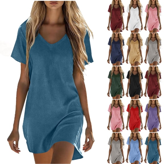Summer Dresses for Women 2026 Maxi Dress Boho Halter Dress Sundresses Beach Vacation Clothes Travel Outfits Sky Blue L