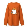 thumbnail image 3 of DianGeFu Womens Hoodies Pullover Plus Size Loose Long Sleeve Blouse Round Neck Sweatshirts for 2024 Halloween Fashion Casual(Orange,M), 3 of 3