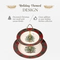 thumbnail image 3 of Spode Christmas Tree Tartan 2-Tiered Server, Holiday Cupcake Stand, Dessert Display Set, Earthenware Serving Platter, 10" & 8" Plates, Dishwasher Safe Serveware for Appetizers, Desserts, Cookies, 3 of 7