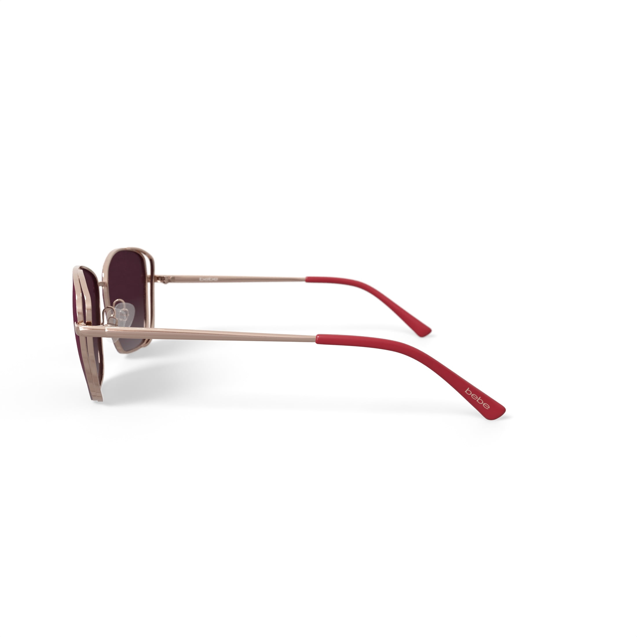 bebe Women's Rx'able Fashion Sunglasses, BBOS2000, Rose Gold, 55-16-140, with Case