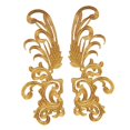 thumbnail image 1 of Rongfmy 2x Embroidery Patch Sewing Craft Decoration Lace for Jeans Crafting Wedding Gold, 1 of 4