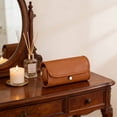 thumbnail image 5 of Youersen Leather Makeup Brush Case, Professional Makeup Organizer Roll Bag for Travel, Brown, 5 of 6