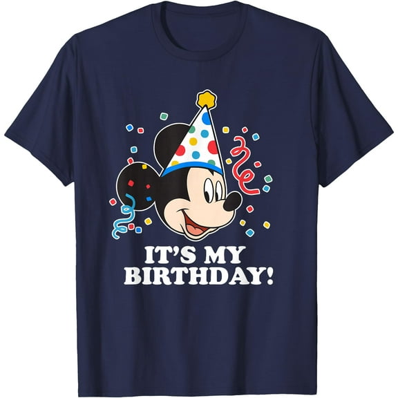 Mickey Mouse It's My Birthday DTG Print Unisex T-Shirt