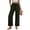 BBY76-Army Green, variant on Wide Leg Pants Woman Flowy Palazzo Drawstring Elastic Waist Trousers With Pockets Dressy Casual Lounge Gray S