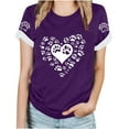 thumbnail image 1 of Tops Y Blusas de las Mujeres Estampadas Cuello Redondo Manga Corta, Poliéster Casual Top para Diario, Fiesta Y Todas las Estaciones, 1 of 8