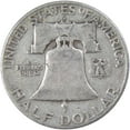 thumbnail image 2 of 1951 D Franklin Half Dollar F Fine 90% Silver 50c US Coin Collectible, 2 of 2