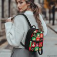 thumbnail image 3 of HELLHERO Christmas Festive Pattern Mini Handbag for Hiking Work, Lightweight Small Backpack for Women Polyester Shoulder Strap Mini Backpack, 3 of 8