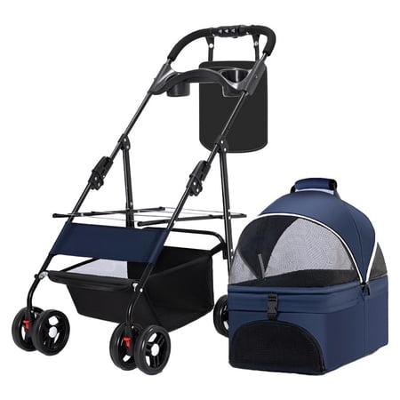 VAHIGCY Folding Shopping Cart Foldable Grocery Cart 66 Lb Capacity Double Swivel Wheels Cart with Canopy Basket for Grocery Picnic Shopping lovable