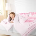 thumbnail image 4 of Manfei Kawaii Pink Full Size Comforter Sets 3-Piece for Kids Girls, Glitter Diamonds Bedding Comforter Set, Princess Style Bedding Sets, Ultra Soft Home Decor, 4 of 8
