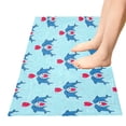 thumbnail image 5 of Dailycode Shark with Love Balloon Bathroom Rugs Non Slip Absorbent Soft Plush Quick Dry Bath Mat, 39"x20", 5 of 8