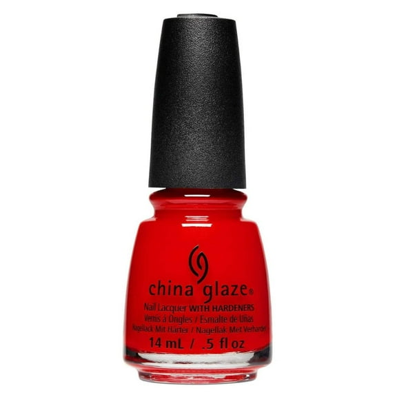 China Glaze Lacquer Flameboyant (Red Neon) Nail Polish, 0.5 oz