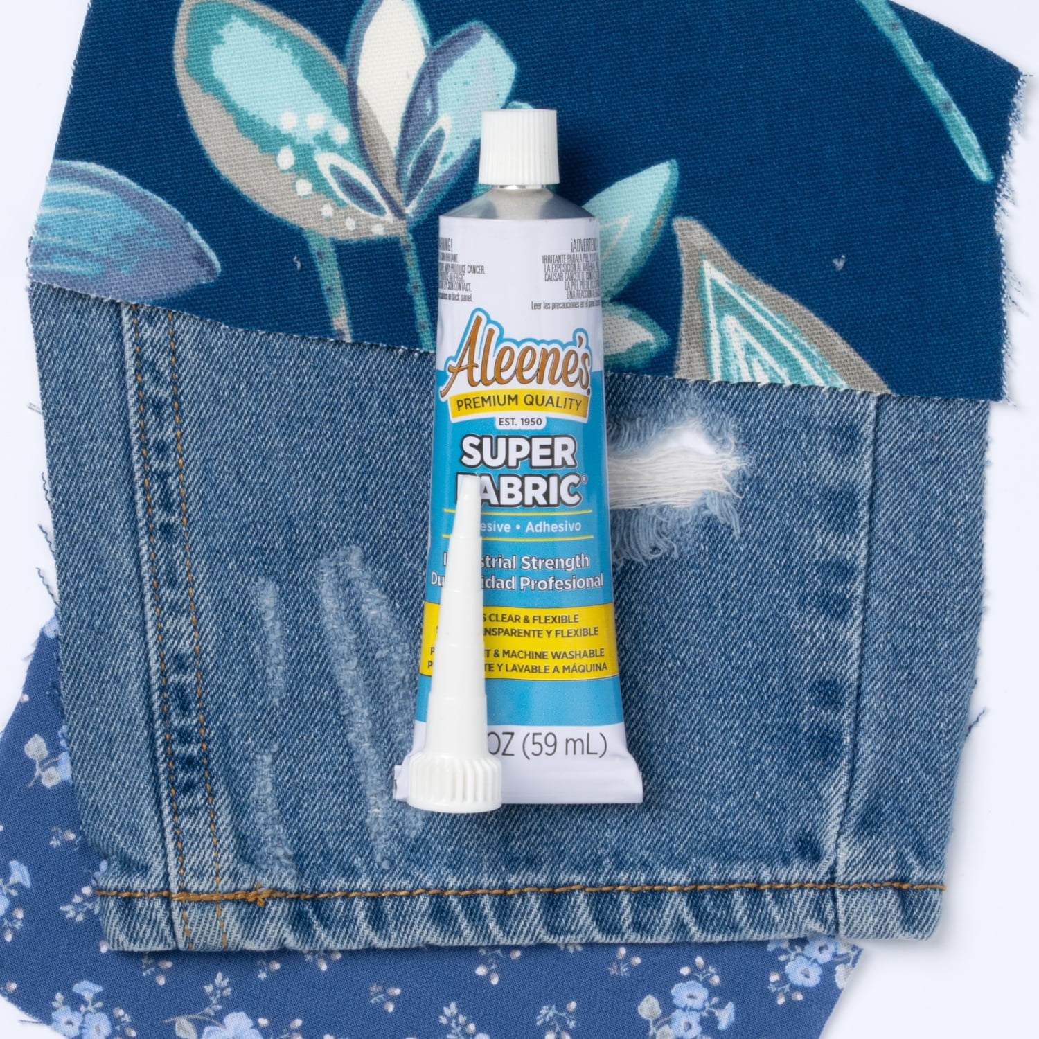 Aleene's Super Fabric Adhesive 1.5 fl oz, Fast Drying, Clear Permanent Fabric Adhesive