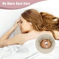 thumbnail image 3 of RoamReady Contoured Sleep Pillow for Side Sleepers, Ear Hole Design, Cotton (Cream), 3 of 8