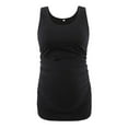 thumbnail image 2 of Ecavus Women's Maternity Tank Top Basic Scoop Neck Vest Black L, 2 of 3