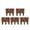 Brown, variant on SHENGXINY Plastic Garden Fence Clearance 4pcs Plastic Edgings Garden Picket Fence - Grass Flowerbeds Plant Borders - Decorative Scenery Road Panels - Weather Proof Plastic Garden Fence White
