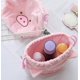 thumbnail image 5 of Bolsa de maquillaje con diseño de cerdito esponjoso, bolsa de mano con cordón, organizador portátil de maquillaje de viaje, 1 paquete, 5 of 5