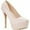 Khaki, variant on Women's High Heel Pump Closed Toe Platform Heels Dress Pumps