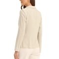 thumbnail image 3 of INSPIRE CHIC Linen Blazer for Women's Notch Lapel One Button Suit Jackets XS Beige, 3 of 6