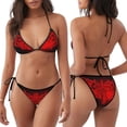 thumbnail image 3 of Lsque The Binding of Isaac Pattern Women Two Piece Swimsuit Sexy Swimwear Halter String Triangle Bikini Sets, 3 of 6