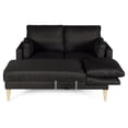 thumbnail image 3 of Sala Modular Reversible Makora Kissa con Memory Foam Color Negro Lino Respaldo Reclinable de 3 Posiciones, 3 of 8