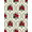 Red Green, Pattern 17, variant on ODIKA 8'x10' Washable Area Rug Durable, Non-Slip Circle Semi Botanical Arrangement Symmetrical Decorative Border for Living Room, Under Sectional, Family