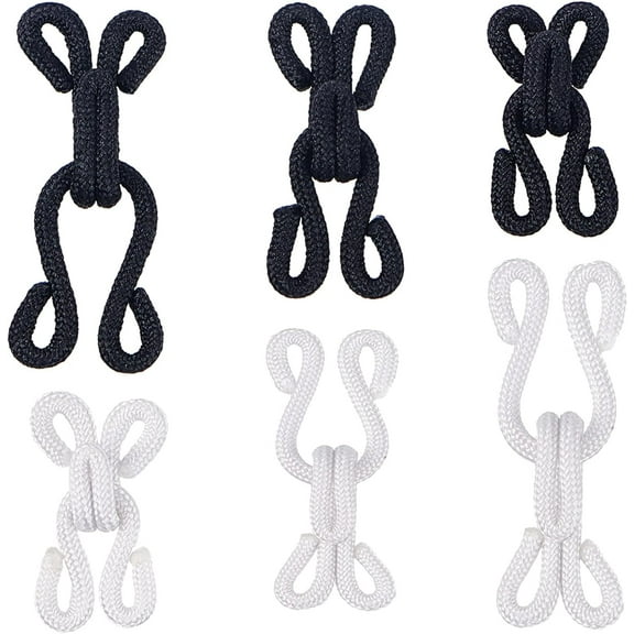 48sets Large Covered Sewing Hook and Eye Closure Fasteners DIY