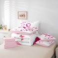thumbnail image 5 of Feelyou Breast Cancer Awareness Twin Bedding Sets 7-Piece, Kawaii Butterfly Animal Bedding Comforter Set, Teen Kid Women Girl Reversible Sheet Sets, Microfiber Bedroom Decor, 5 of 7