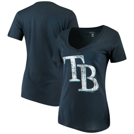 Women's 5th & Ocean by New Era Navy Tampa Bay Rays V-Neck Team