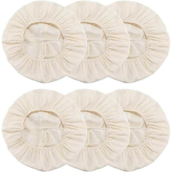 6Pcs Bread Basket Liner Cloth 9 Inch Round Bread Proofing Basket Cloth Liner Baking Dough Basket Cover Natural Rattan Banneton Proofing Cloth for Sourdough Bakery Home Baking Supplies
