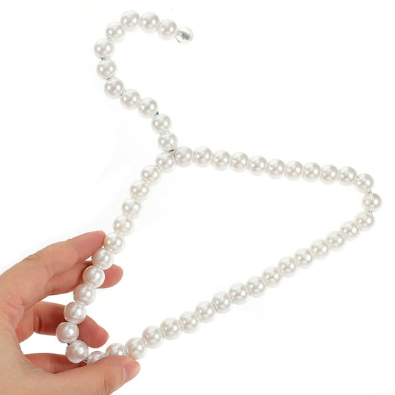 LEORX 5pcs Baby Clothing Hangers Pearl Hanger Beige Slip for Parents