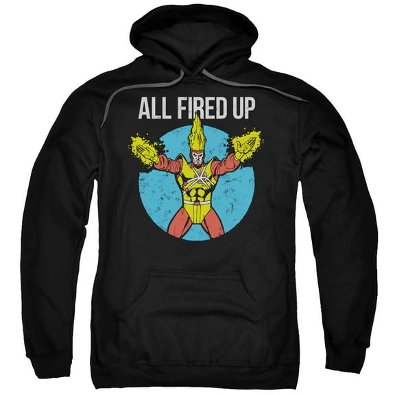 JLA Justice League Firestorms Party Adult Pullover Hoodie Sweatshirt Black
