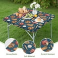 thumbnail image 4 of Blue Baseball Stadium Pattern Square Fitted Tablecloth with Elastic Edge,Square Table Cover,Washable Elastic Table Cover for Home Kitchen Party Decor 36"x36", 4 of 6