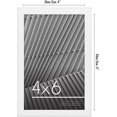 thumbnail image 2 of shiyou-4x6 Picture Frame with Shatter-Resistant Glass - Streamline Collection - Thin Border Photo Frame for Tabletop and Wall Display - Hanging Hardware and Easel Stand Included - White, 2 of 4