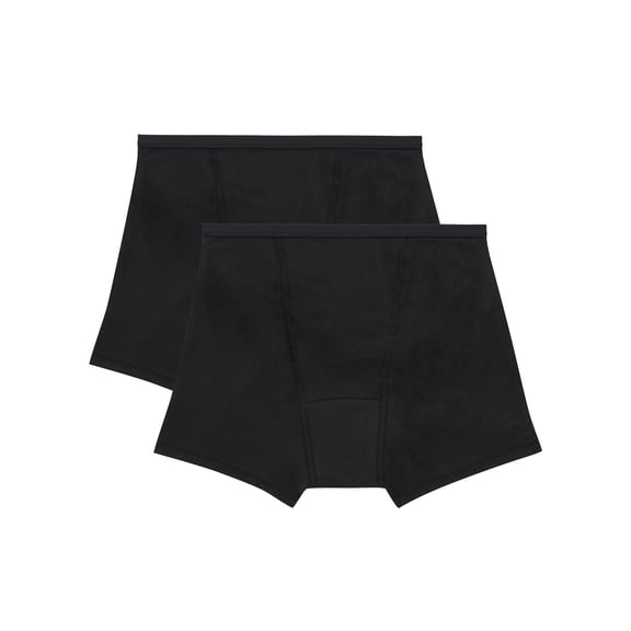Hanes Comfort, Period. Women's Boxer Brief Underwear, Super Leaks, 2-Pack Assorted 2XL