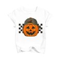 thumbnail image 1 of Boys Halloween Shirt Toddler Pumpkin T-Shirts Kids Ghost Short Sleeve Tee Tops 2025 (3-10 Years), 1 of 6