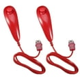 thumbnail image 1 of Wii Wii Manette Nunchuk Wii, Lot de 2 Manettes Nunchuk de Remplacement Télécommande Joystick Manette Compatible avec Console U (Rouge), 1 of 7